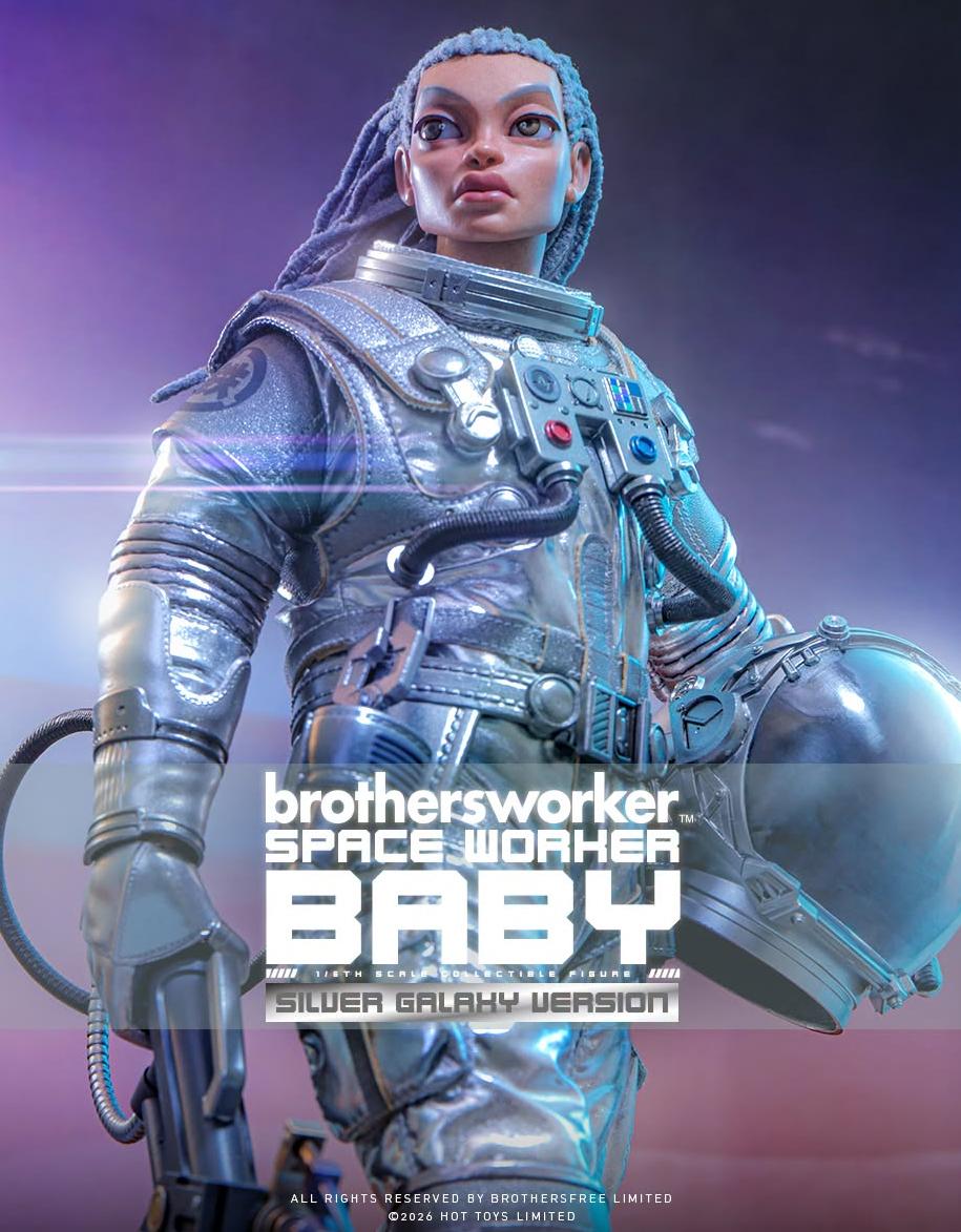Ready! Hot toys AMC041 Brothersfree x Hot Toys 1/6 Space Worker Baby (Brothersfree 25th Silver Galaxy Version)