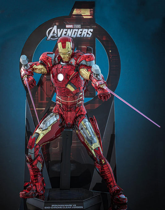 Ready! Hot Toys MMS870D82 The Avengers 1/6 Iron Man Mark VII (Exo-Chrome Clear Version)