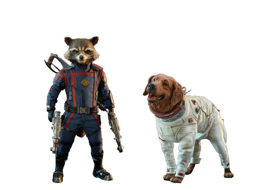 Ready! Hot Toys MMS708 Guardians of the Galaxy Vol. 3 1/6 Rocket and Cosmo
