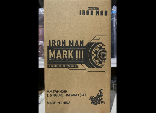 Ready! Hot Toys MMS764D69 Iron Man 1/6 Iron Man Mark III (Golden Color Version)