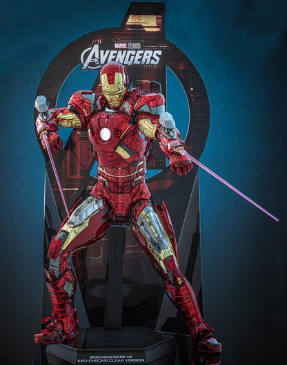 Ready! Hot Toys MMS870D82 The Avengers 1/6 Iron Man Mark VII (Exo-Chrome Clear Version)