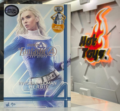 Ready! Hot Toys MMS824B The Fantastic Four: First Steps 1/6 Invisible Woman and H.E.R.B.I.E. (Special Edition)