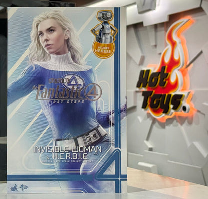 Ready! Hot Toys MMS824 The Fantastic Four: First Steps 1/6 Invisible Woman and H.E.R.B.I.E. (Collector Edition)