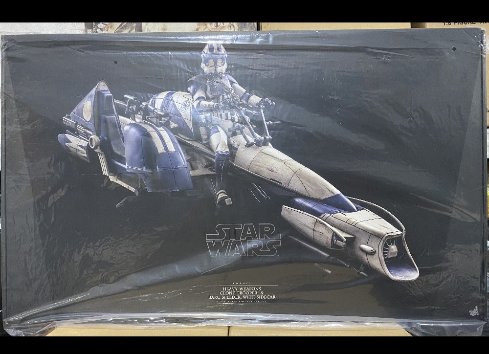 Ready! Hot Toys TMS077 STAR WARS 1/6 HEAVY WEAPONS CLONE TROOPER & BARC SPEEDER