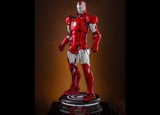 Ready! Hot Toys MMS744D64 IRON MAN 1/6 MARK III (RED & CHROME VERSION)