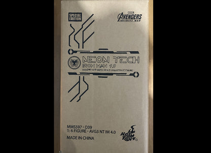 Ready! Hot Toys MMS597D39 Avengers: Infinity War Neon Tech Iron Man 4.0 Special