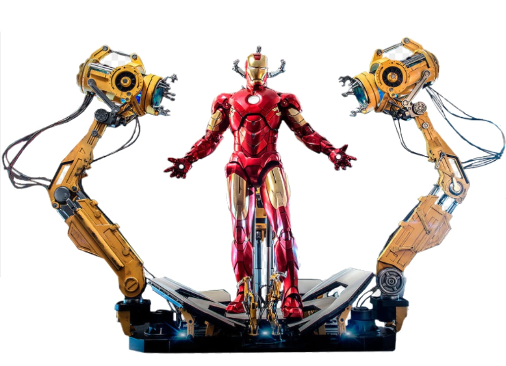 准备就绪！Hot Toys QS021 钢铁侠 2 1/4 钢铁侠 MARK IV 带战甲安装架