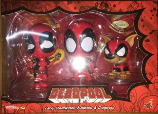 Hot Toys COSB486 Lady Deadpool, Kidpool & Dogpool Cosbaby Set