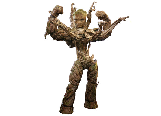 Ready! Hot Toys MMS707 GUARDIANS OF THE GALAXY VOL. 3 1/6 Groot (Deluxe Version)