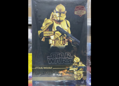 Ready! Hot Toys MMS735 STAR WARS 1/6 Clone Trooper Gold Chrome Version