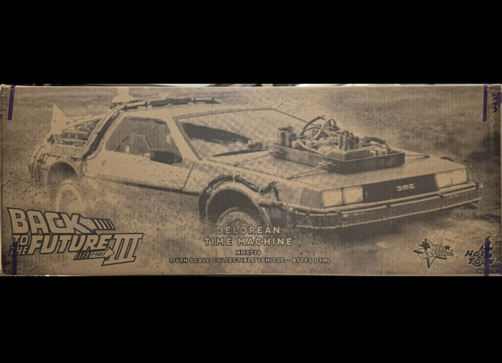 Ready! Hot Toys MMS738 BACK TO THE FUTURE III 1/6 DELOREAN TIME MACHINE