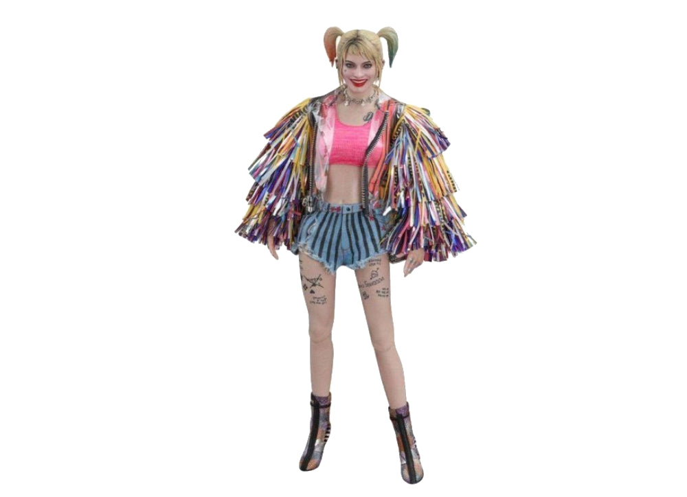 Ready! Hot Toys MMS566 BIRDS OF PREY 1/6 HARLEY QUINN CAUTION TAPE JACKET VER