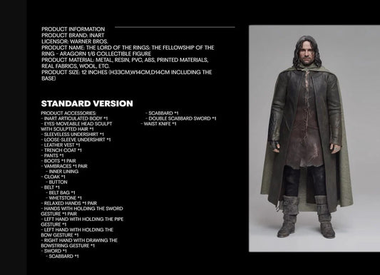 Ready! InArt A005S1  Aragorn 1/6 Figure Standard Version