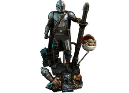 现货！Hot Toys QS017 星球大战 1/4 曼达洛人与尤达宝宝 豪华版