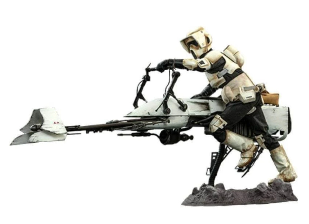 In Stock! Hot Toys TMS017 THE MANDALORIAN 1/6 SCOUT TROOPER AND SPEEDER BIKE