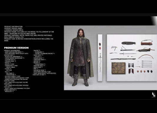Ready! InArt A005P1 Aragorn 1/6 Figure Premium Version