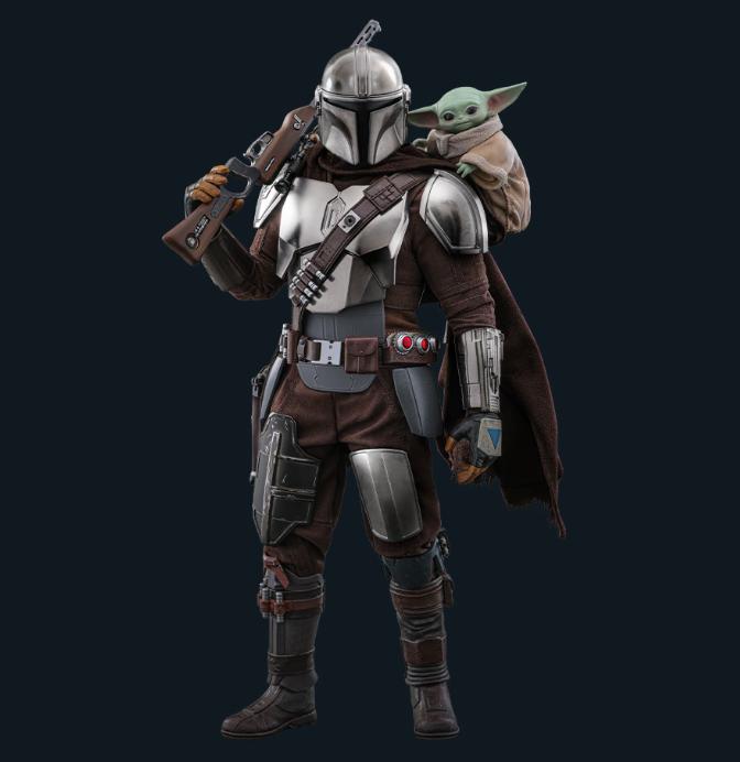 Ready! Hot Toys MMS871 Star Wars: The Mandalorian & Grogu 1/6 The Mandalorian & Grogu Set