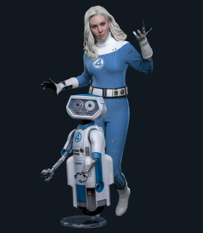 Ready! Hot Toys MMS824B The Fantastic Four: First Steps 1/6 Invisible Woman and H.E.R.B.I.E. (Special Edition)
