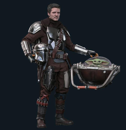 Ready! Hot Toys MMS872 Star Wars: The Mandalorian & Grogu 1/6 The Mandalorian & Grogu Set (Deluxe Version)