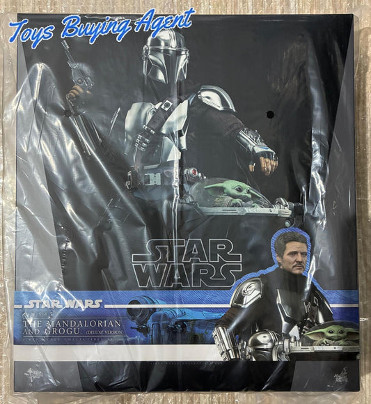 Ready! Hot Toys MMS872 Star Wars: The Mandalorian & Grogu 1/6 The Mandalorian & Grogu Set (Deluxe Version)