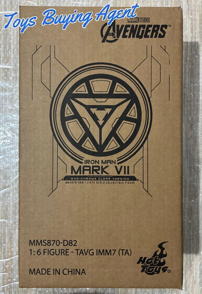 Ready! Hot Toys MMS870D82 The Avengers 1/6 Iron Man Mark VII (Exo-Chrome Clear Version)